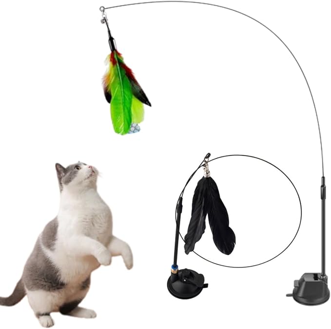 Brinquedo Gato Varinha Pássaro Com Ventosa