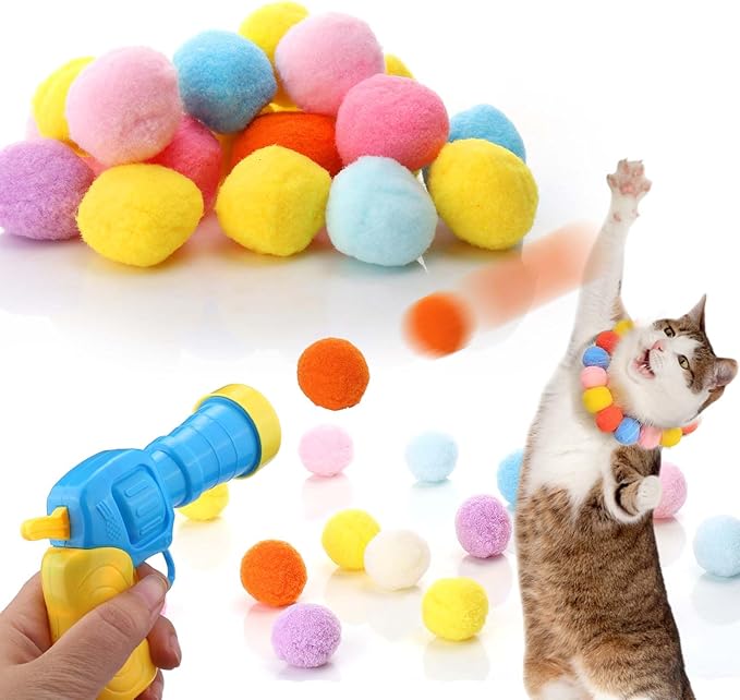 Lançador de bola de brinquedo para gatos